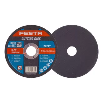 FESTA Rezný kotúč na kov 125 x 1,2 x 22,2 mm inox