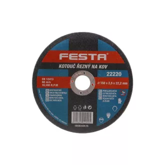 FESTA Rezný kotúč na kov 150 x 2,5 x 22,2 mm