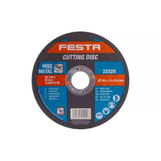 FESTA Rezný kotúč na kov 125 x 1,0 x 22,2 mm inox