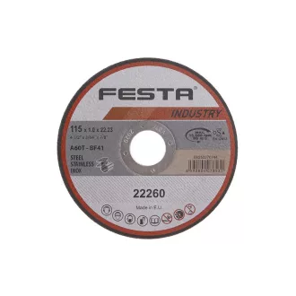 FESTA INDUSTRY Rezný kotúč na kov 115 x 1,0 x 22,2 mm