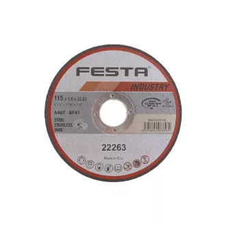FESTA INDUSTRY Rezný kotúč na kov 115 x 1,6 x 22,2 mm