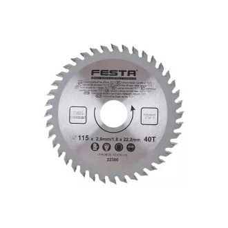 FESTA Pílový kotúč na drevo 115 x 22,2 x 1,8 mm / 40T
