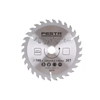 FESTA Pílový kotúč na drevo 160 x 20 x 2,0 mm / 30T