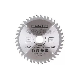 FESTA Pílový kotúč na drevo 200 x 30 x 2,2 mm / 40T