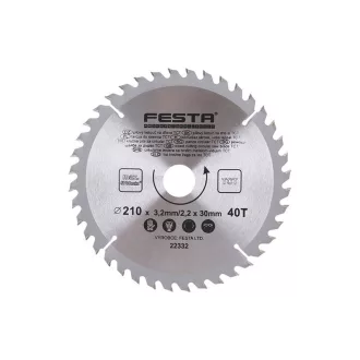 FESTA Pílový kotúč na drevo 210 x 30 x 2,2 mm / 40T