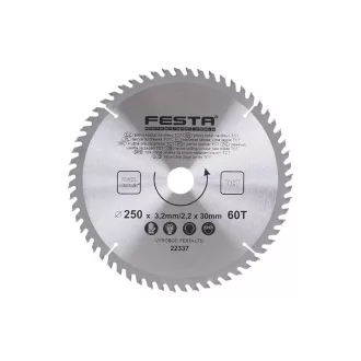 FESTA Pílový kotúč na drevo 250 x 30 x 2,2 mm / 60T