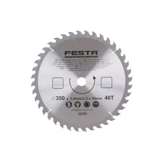FESTA Pílový kotúč na drevo 350 x 30 x 2,5 mm / 40T
