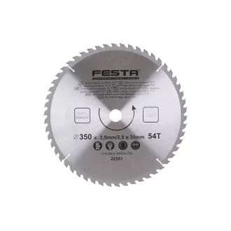 FESTA Pílový kotúč na drevo 350 x 30 x 2,5 mm / 54T