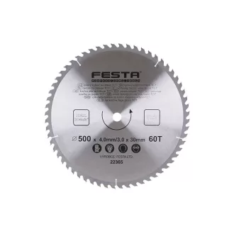 FESTA Pílový kotúč na drevo 500 x 30 x 3,0 mm / 60T