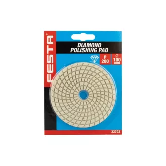   FESTA Diamantový brúsny a leštiaci kotúč na suchý zips 100 mm / P200 za mokra