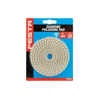   Diamantový brúsny a leštiaci kotúč na suchý zips FESTA 100 mm / P400 za mokra