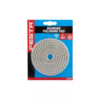   Diamantový brúsny a leštiaci kotúč na suchý zips FESTA 100 mm / P800 za mokra