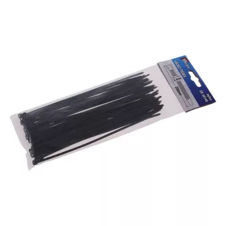 Sťahovací pásik 200 x 3,6 mm čierny (50 ks)