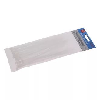 Sťahovací páska 200 x 3,6 mm biela (50 ks)