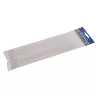 Sťahovací páska 300 x 4,8 mm biela (50 ks)