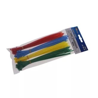   Sada sťahovacích pások 200 x 3,6 mm (červeno-zeleno-žlto-biela) (100 ks)