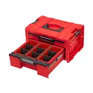 QBRICK SYSTEM PRO Skriňa na náradie s dvoma zásuvkami EXPERT Red Ultra HD