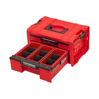   QBRICK SYSTEM PRO Skriňa na náradie s dvoma zásuvkami EXPERT Red Ultra HD