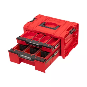   QBRICK SYSTEM PRO Skriňa na náradie s dvoma zásuvkami EXPERT Red Ultra HD