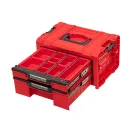 QBRICK SYSTEM PRO Skriňa na náradie s dvoma zásuvkami EXPERT Red Ultra HD