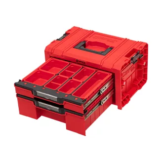   QBRICK SYSTEM PRO Skriňa na náradie s dvoma zásuvkami EXPERT Red Ultra HD
