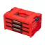 QBRICK SYSTEM PRO 2.0 Skrinka na náradie s 3 zásuvkami EXPERT Red Ultra HD