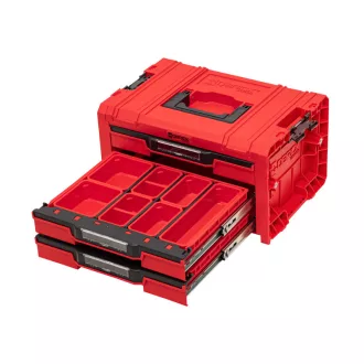   QBRICK SYSTEM PRO 2.0 Skrinka na náradie s 3 zásuvkami EXPERT Red Ultra HD