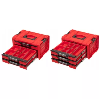   QBRICK SYSTEM PRO Vozíková zásuvková skrinka na náradie 3 Red Ultra HD