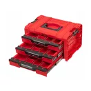 QBRICK SYSTEM PRO Vozíková zásuvková skrinka na náradie 3 Red Ultra HD
