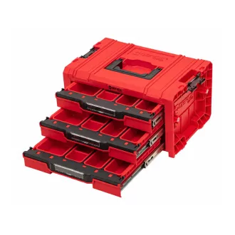   QBRICK SYSTEM PRO Vozíková zásuvková skrinka na náradie 3 Red Ultra HD