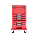 QBRICK SYSTEM PRO Vozíková zásuvková skrinka na náradie 4 Red Ultra HD