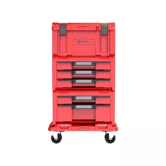   QBRICK SYSTEM PRO Vozíková zásuvková skrinka na náradie 4 Red Ultra HD