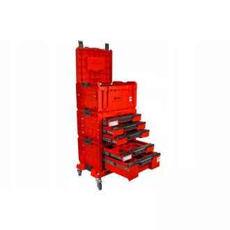   QBRICK SYSTEM PRO Vozíková zásuvková skrinka na náradie 4 Red Ultra HD