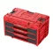 QBRICK SYSTEM ONE 2.0 Kufor na náradie s 3 zásuvkami Red Ultra HD