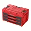 QBRICK SYSTEM ONE 2.0 Kufor na náradie s 3 zásuvkami Red Ultra HD
