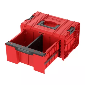   QBRICK SYSTEM PRO 2.0 Kufor na náradie so zásuvkami 1 EXPERT Red Ultra HD