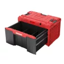 QBRICK SYSTEM ONE 2.0 1-zásuvkový kufor na náradie Red ultra HD