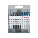 BOSCH Súprava pílových plátkov na prímočiarku 10-dielna T upínanie na kov/drevo