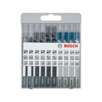   BOSCH Súprava pílových plátkov na prímočiarku 10-dielna T upínanie na kov/drevo