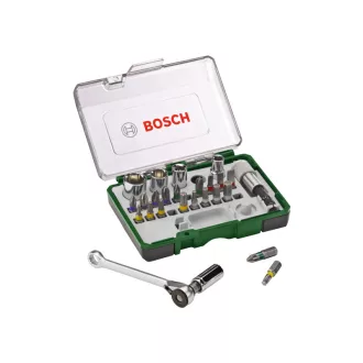   BOSCH Sada račňových bitov a nástrčných kľúčov 27 kusov