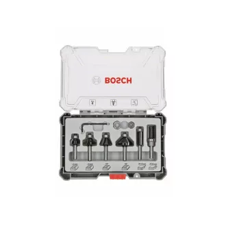   BOSCH Súprava na frézovanie hrán a profilov 6 dielov so skľučovadlom 6 mm