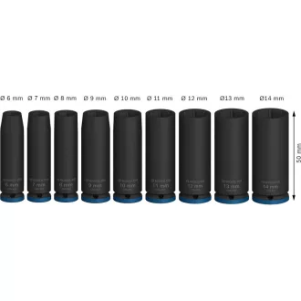   BOSCH PRO Dlhý súprava kliešťov 9 kusov 1/4" 6-14 mm CrMo