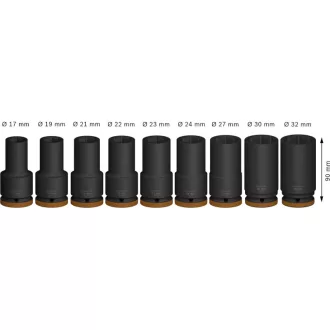   BOSCH PRO Sada dlhých nástrčkových kľúčov 9 dielne 3/4" 17-32 mm CrMo