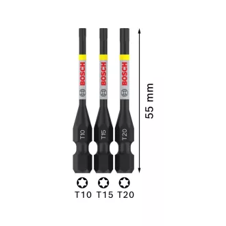  BOSCH PRO Sada bitových vložiek 3 dielna T10 / T15 / T20 x 55 mm 1/4" Hex