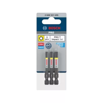   BOSCH PRO Sada nástavcov na bitky 3 kusy T25 / T30 / T40 x 55 mm 1/4" Hex