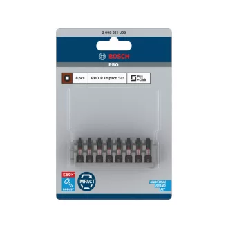   BOSCH PRO Sada náradia s bitmi na nárazy 8 dielna R1 - R3 x 25 mm Robertson 1/4" Hex