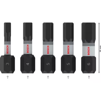   BOSCH PRO Impact sada bitov 5 dielna 25 mm (H3/H4/H5x2/H6) 1/4" Hex