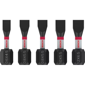   BOSCH PRO Sada bitov s dopadom 5 kusov 25mm (SL4,5/SL5,5x3/6,5x1ks) 1/4" Hex