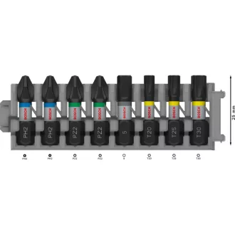   BOSCH PRO Sada nástavcov bitov, 8 dielna, 25m (PH2x2 / PZ2x2 / H5/T20/T25/T30x1 ks) 1/4" Hex
