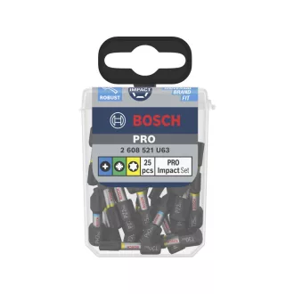   BOSCH PRO Nárazníkový bitový set PH2/PZ2/T20/25/30x5db x 25mm v krabičke Tic Tac 1/4" Hex (25 ks)